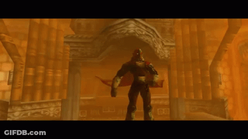 A Video Game Character With The Name Great King Of Evil Ganondorf GIF