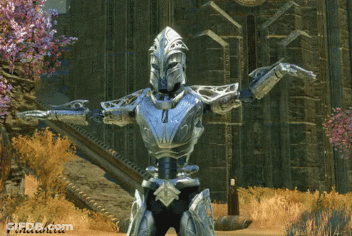 A Video Game Character With The Name Vindahlia On The Bottom Left GIF