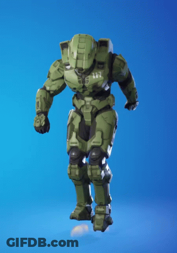 A Video Game Character With The Number 117 On Their Chest GIF