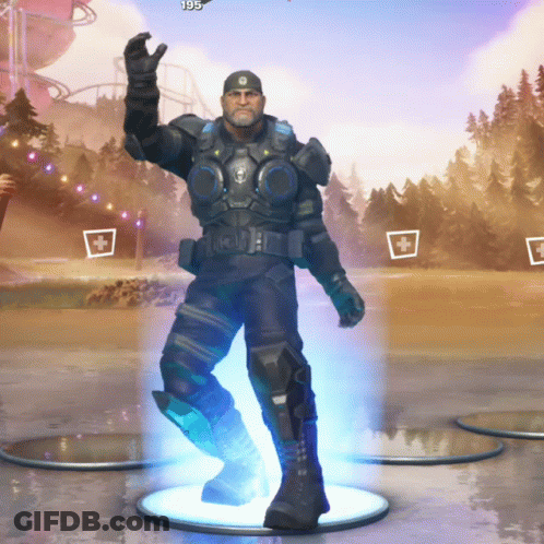 A Video Game Character With The Number 195 On The Bottom Right GIF