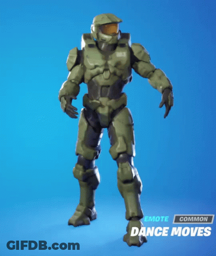 A Video Game Character With The Word Dance Moves On The Bottom Right GIF