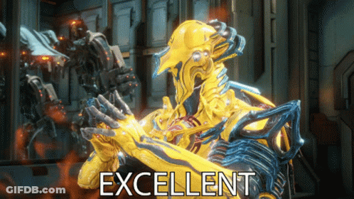 A Video Game Character With The Words Excellent Written Below Him GIF