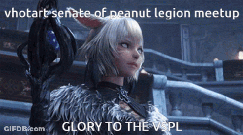 A Video Game Character With The Words Glory To The Vspl GIF