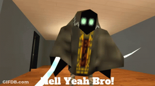 A Video Game Character With The Words Tell Yeah Bro GIF
