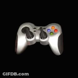 A Video Game Controller With A Black Background And A Bunch Of Buttons GIF