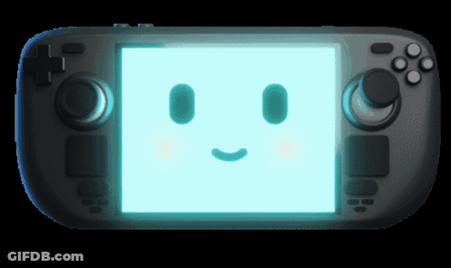 A Video Game Controller With A Smiley Face On It GIF