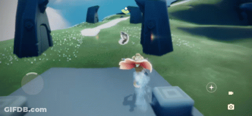A Video Game Is Being Played On A Phone With A Camera Icon On The Bottom Right GIF