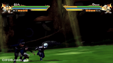 A Video Game Is Being Played With Obito And Danzo GIF