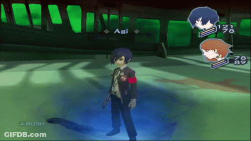 A Video Game Is Being Played With The Character Agi GIF