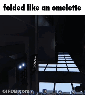 A Video Game Is Being Played With The Words Folded Like An Omelette GIF