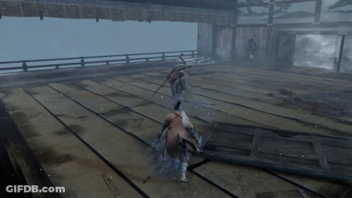 A Video Game Scene Shows A Man Holding A Sword And A Woman Riding A Horse GIF