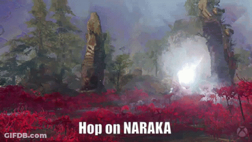 A Video Game Scene That Says Hop On Naraka GIF