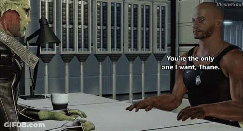 A Video Game Scene With A Caption That Says " You 'Re The Only One I Want " GIF
