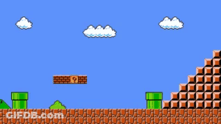 A Video Game Scene With A Pineapple On Top Of A Building GIF