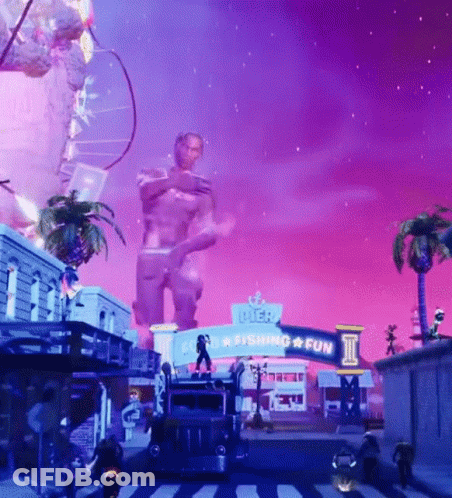 A Video Game Scene With A Sign For Pier Fishing Fun GIF