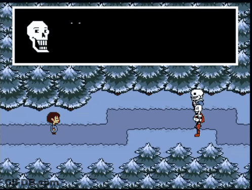 A Video Game Scene With A Skeleton And A Girl GIF