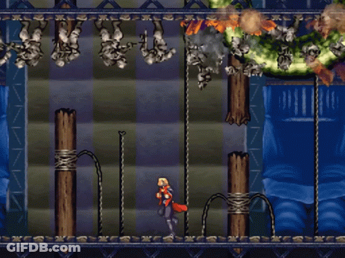 A Video Game Scene With A Snake And A Rope GIF