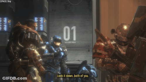 A Video Game Scene With The Number 01 On It GIF
