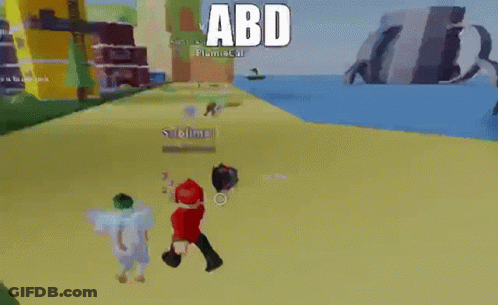 A Video Game Scene With The Word Abd On The Bottom GIF