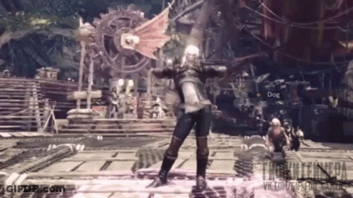 A Video Game Scene With The Word Dog On The Bottom Left GIF