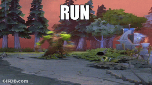 A Video Game Scene With The Word Run Written On It GIF