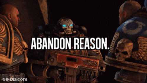 A Video Game Scene With The Words Abandon Reason GIF