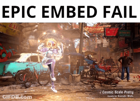 A Video Game Scene With The Words Epic Embed Fail On Top GIF