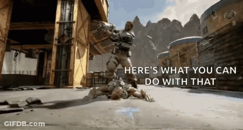 A Video Game Scene With The Words Here 'S What You Can Do With That At The Top GIF