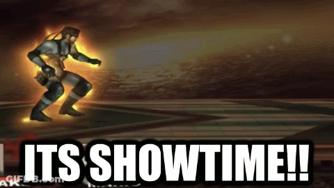 A Video Game Scene With The Words " It 'S Showtime !! " GIF