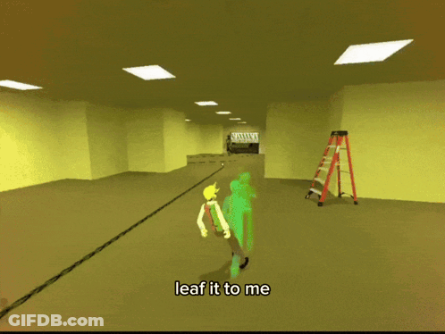 A Video Game Scene With The Words Leaf It To Me On The Bottom Right GIF