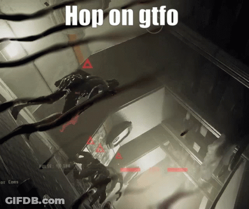 A Video Game Screen Says Hop On Gtfo On It GIF