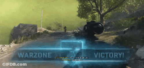 A Video Game Screen Says Warzone And Victory At The Top GIF