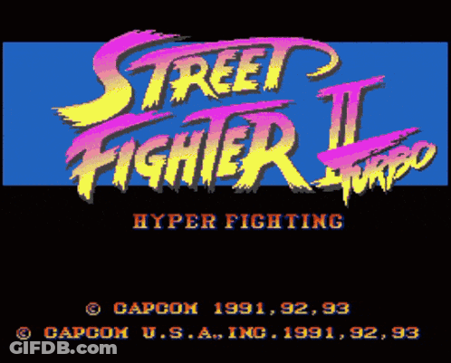 A Video Game Screen Shows A Fighter Named Guile And Another Fighter Named Sagat GIF