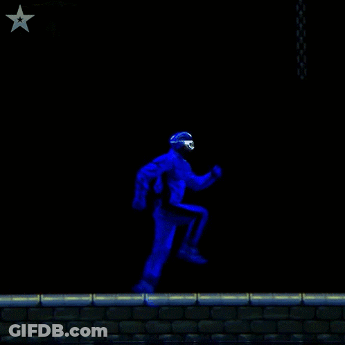 A Video Game Screen Shows A Man Jumping Over A Brick Wall With The Numbers +10 And +10 Above Him GIF