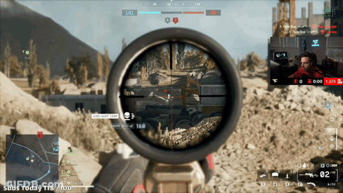 A Video Game Screen Shows A Man Playing With A Sniper Scope GIF