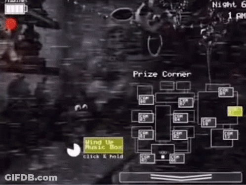 A Video Game Screen Shows A Prize Corner And A Music Box . GIF