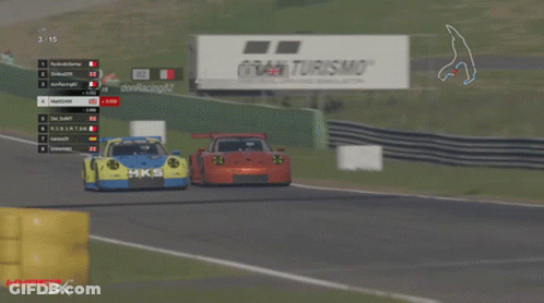 A Video Game Screen Shows A Race With The Number 4 On The Bottom GIF