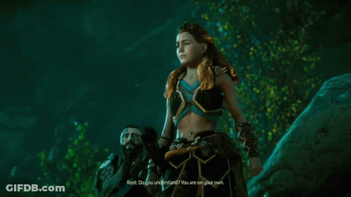 A Video Game Screen Shows A Woman Talking To A Man Named Rosie GIF
