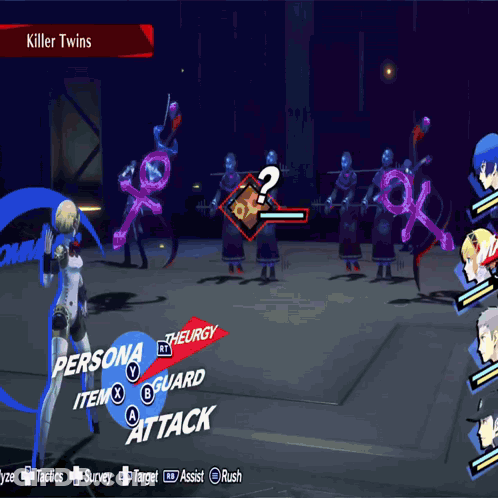 A Video Game Screen Shows The Killer Twins GIF