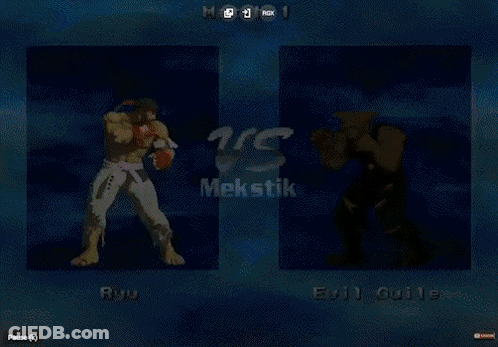 A Video Game Screen Shows Two Fighters And Says Cpu-A 300 GIF