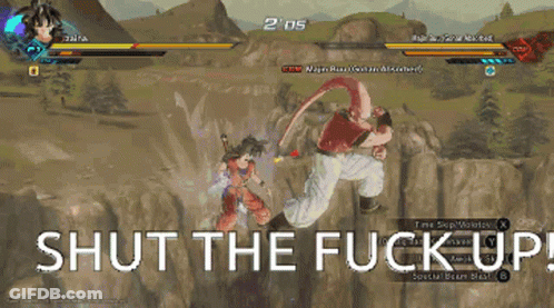 A Video Game Screen That Says Shut The Fuck Up On It GIF