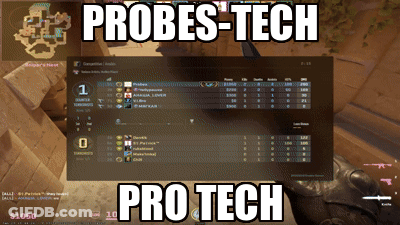 A Video Game Screen With The Words Probes-Tech Pro Tech On It GIF