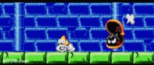 A Video Game Shows A Chicken And A Cat Fighting Each Other GIF