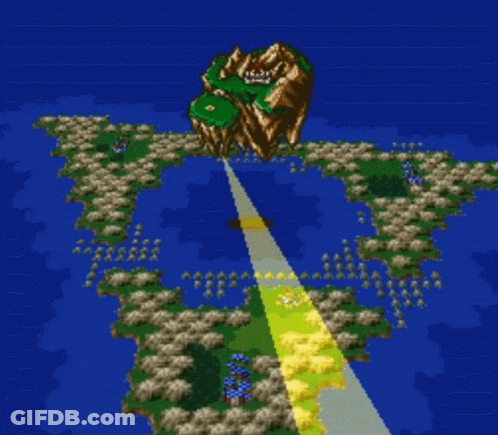A Video Game Shows A Large Island In The Middle Of A Large Body Of Water GIF