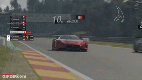 A Video Game Shows A Race Between Xilled2131 And Zimbugtr GIF