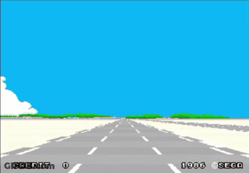 Video Game Start Screen Red Car Driving GIF
