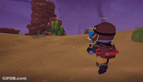 A Video Game With A Character Named Aaron GIF