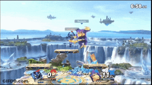 A Video Game With A Time Of 6:58 On The Bottom GIF