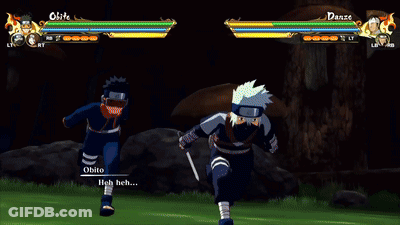 A Video Game With Obito And Kakashi On The Screen GIF
