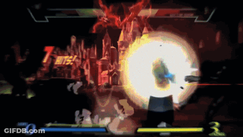 A Video Game With The Number 7 On The Top Left GIF
